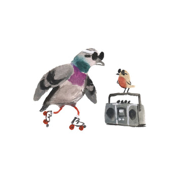 Skatin’ City Pigeon Temporary Tattoo Pair - Parkette.