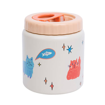 Meowtiful Cats Stainless Steel Thermal Food Jar (500 ml)