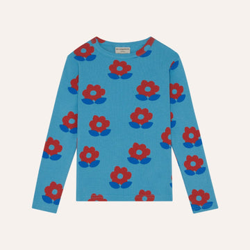 Big Flowers Blue T-Shirt - Parkette.
