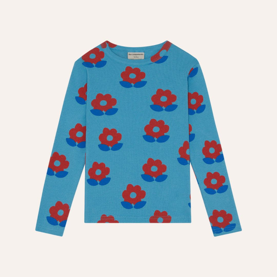 Big Flowers Blue T-Shirt - Parkette.