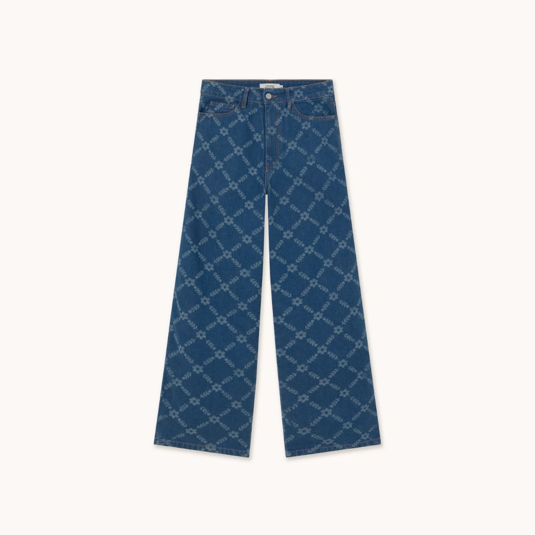 Flowers Grid Berta Denim