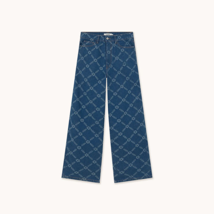 Flowers Grid Berta Denim
