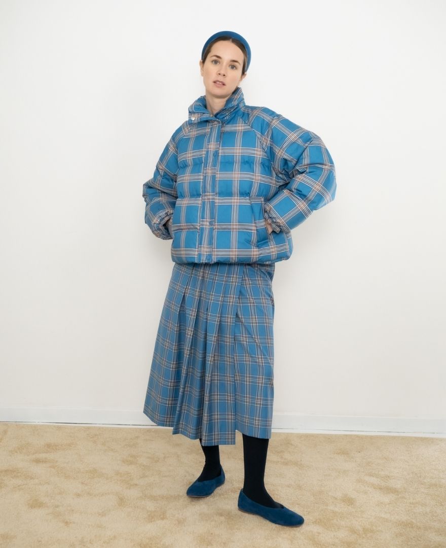 Womens Check Short Jacket - Parkette.