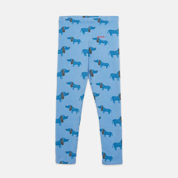 Blue Dog All Over Leggings - Parkette.