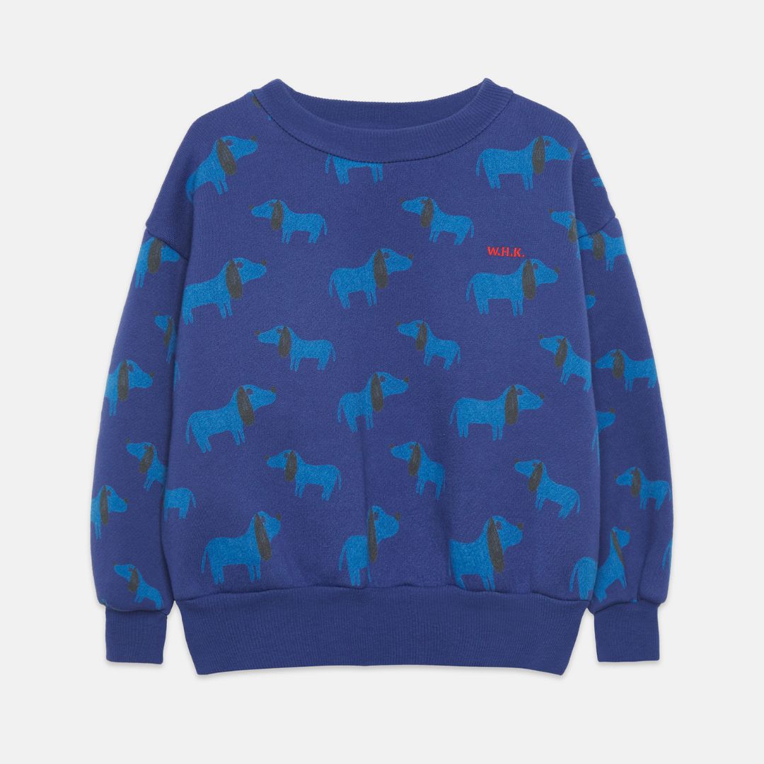Blue Dog All Over Sweatshirt - Parkette.