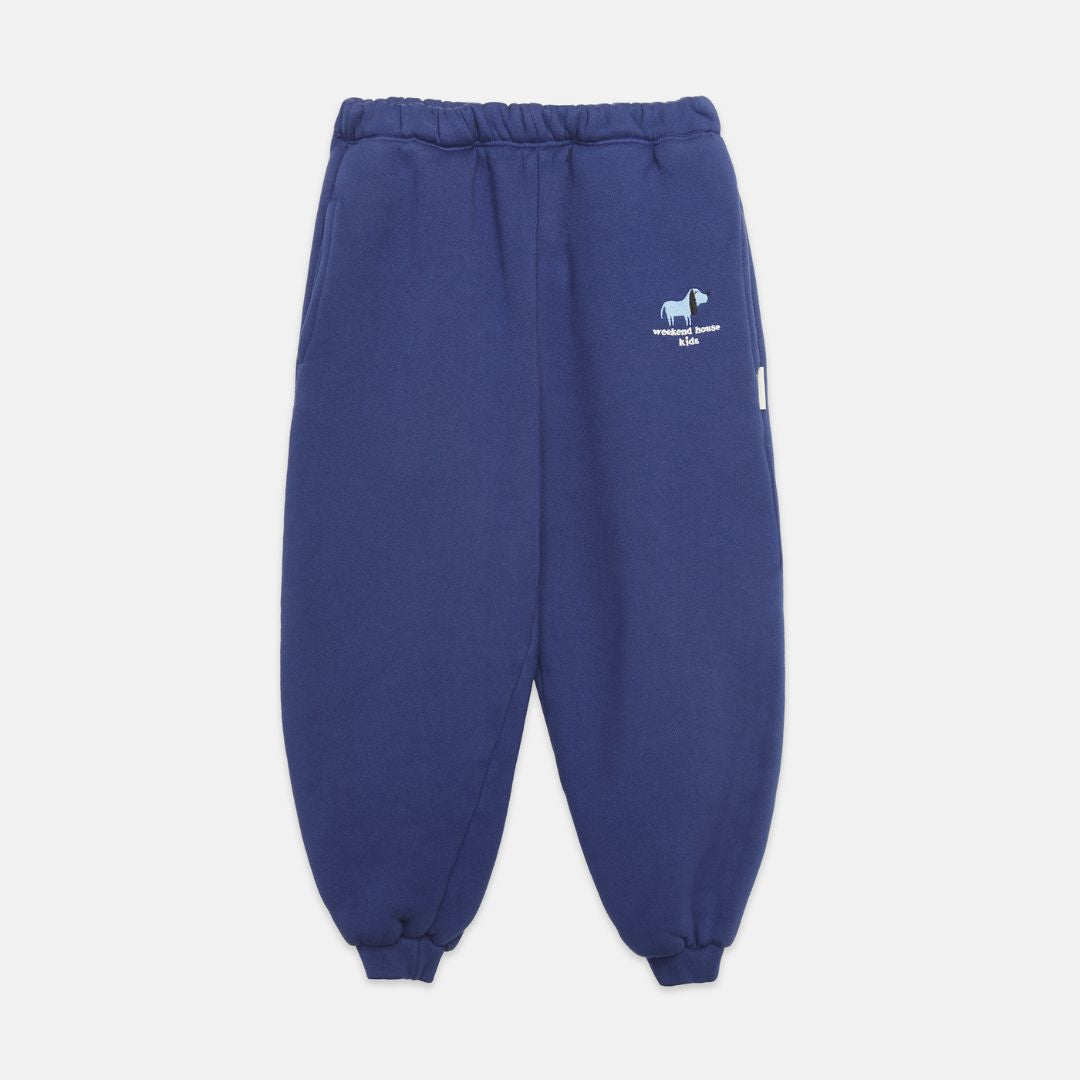 Embroidered Blue Dog Sweatpants - Parkette.