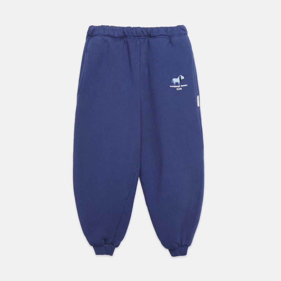 Embroidered Blue Dog Sweatpants - Parkette.