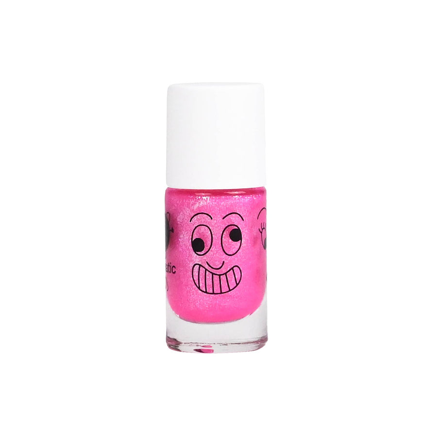 Nailmatic Kids Pinky Neon Pink Glitter Water-Based Nail Polish - Parkette.