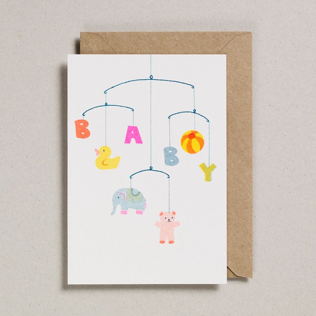 Baby Mobile Riso Greeting Card - Parkette.
