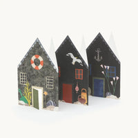 Fisherman's Huts Concertina Greeting Card