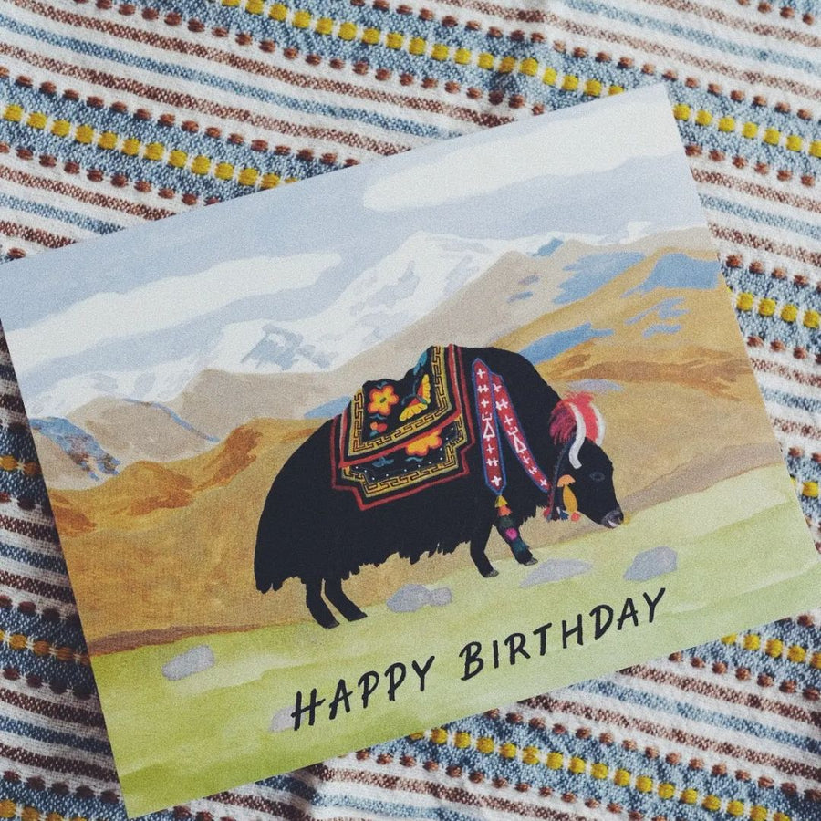Yak Birthday Card