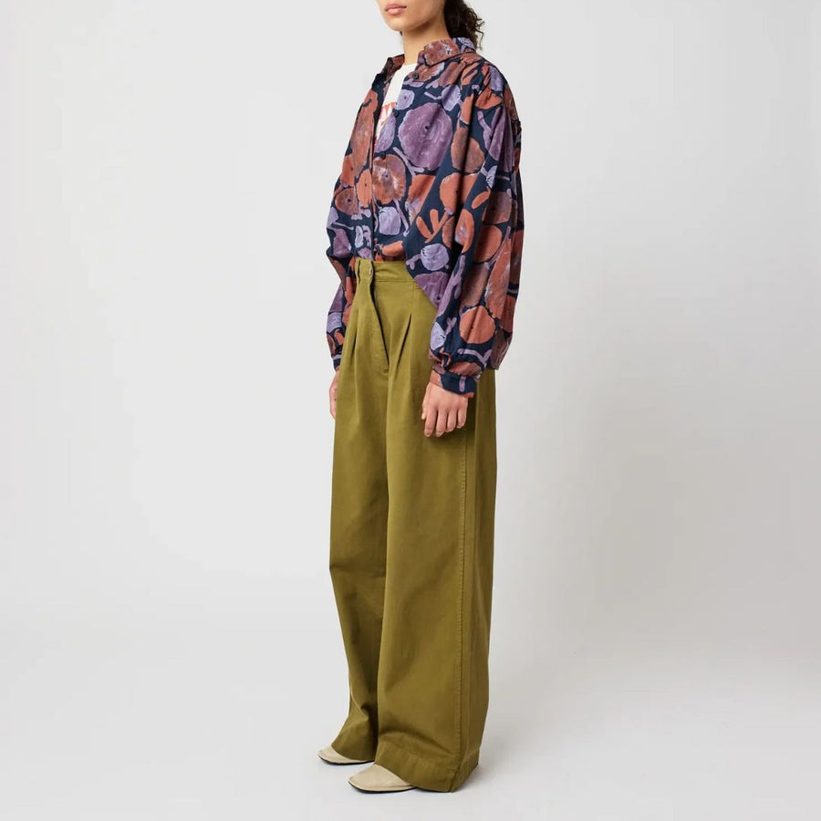 Womens Pleated Wide Leg Pants - Parkette.