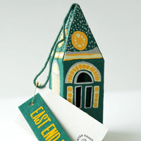 Winter Steeple Screen-Printed Board Decoration