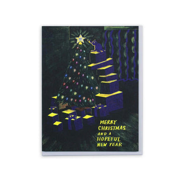 Midnight Christmas Tree Card