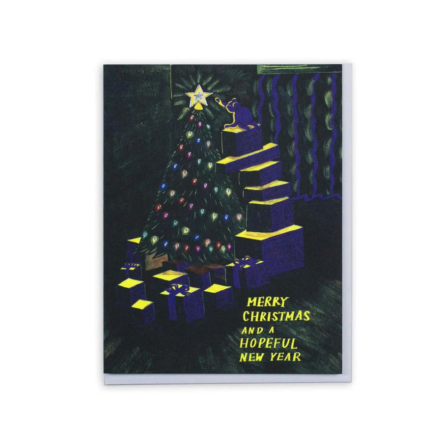 Midnight Christmas Tree Card