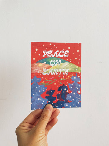 Peace On Earth Winter Landscape Card - Parkette.