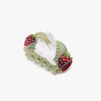 Strawberry Fields White Rabbit Cute Acetate Hair Claw Clip - Parkette.