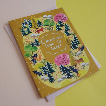 Woodland Creatures Christmas Card