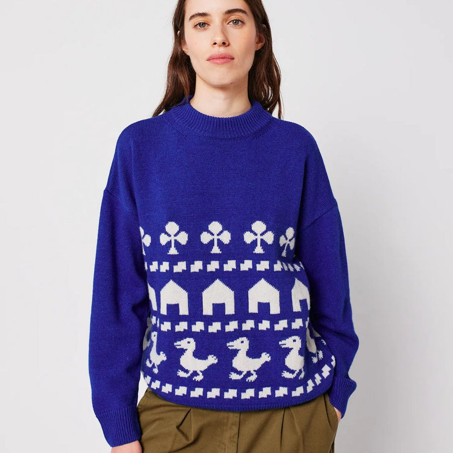 Womens Farm Jacquard Oversize Jumper - Parkette.