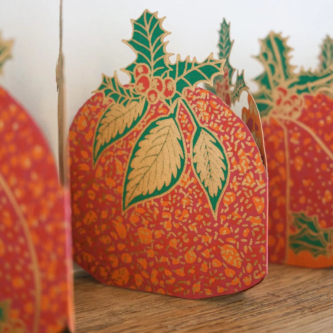 Christmas Puddings Concertina Garland