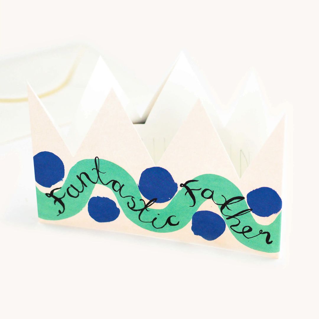 Fantastic Father Party Hat Greeting Card