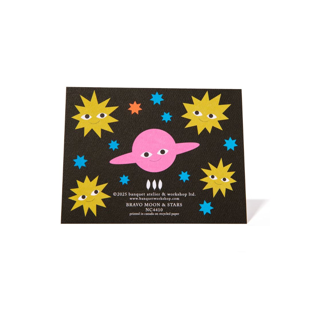Bravo Moon & Stars Note Card