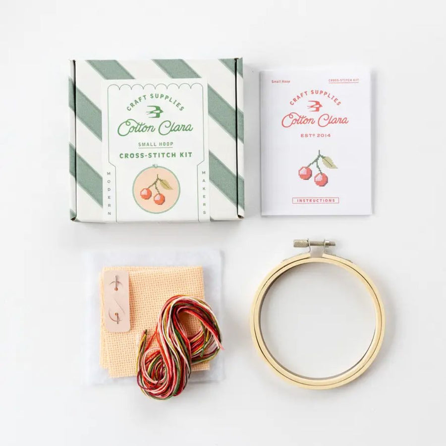 Cherry Cross Stitch Kit for Beginners