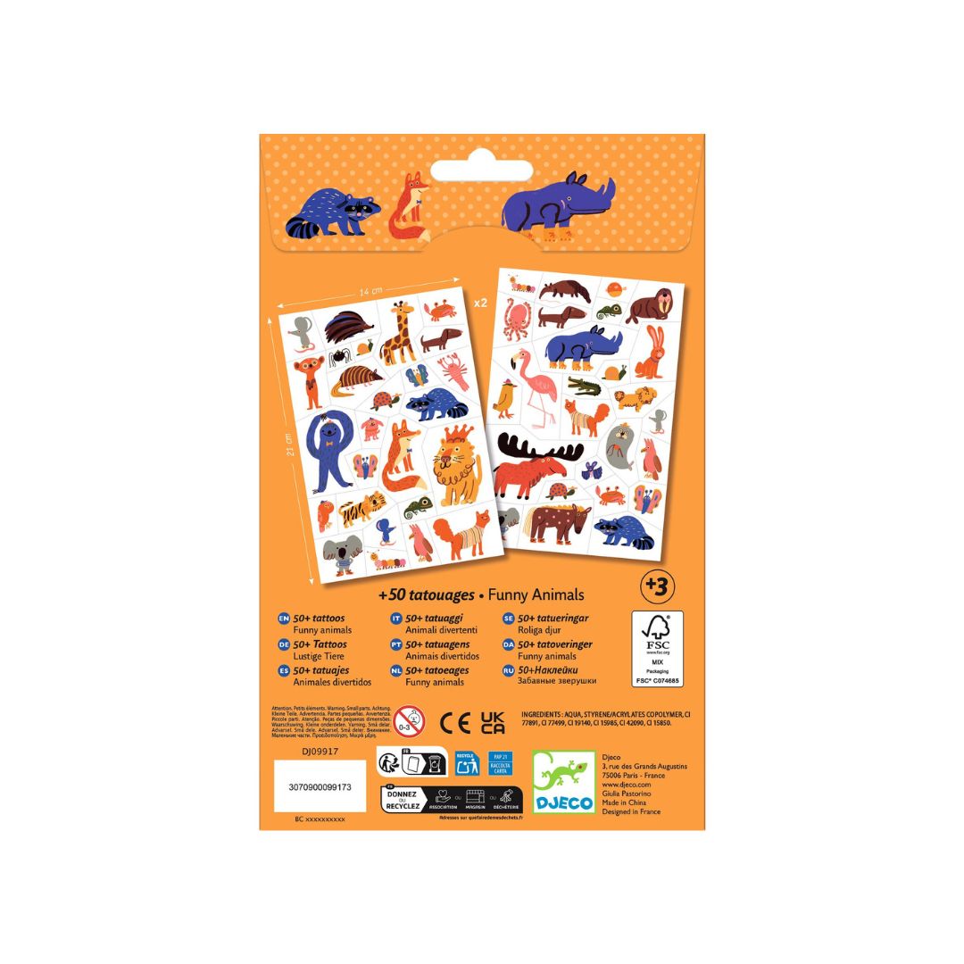 Funny Animals Temporary Tattoos - Parkette.