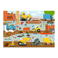 Construction Site Giant Puzzle  (12 pcs + 5 pcs) - Parkette.