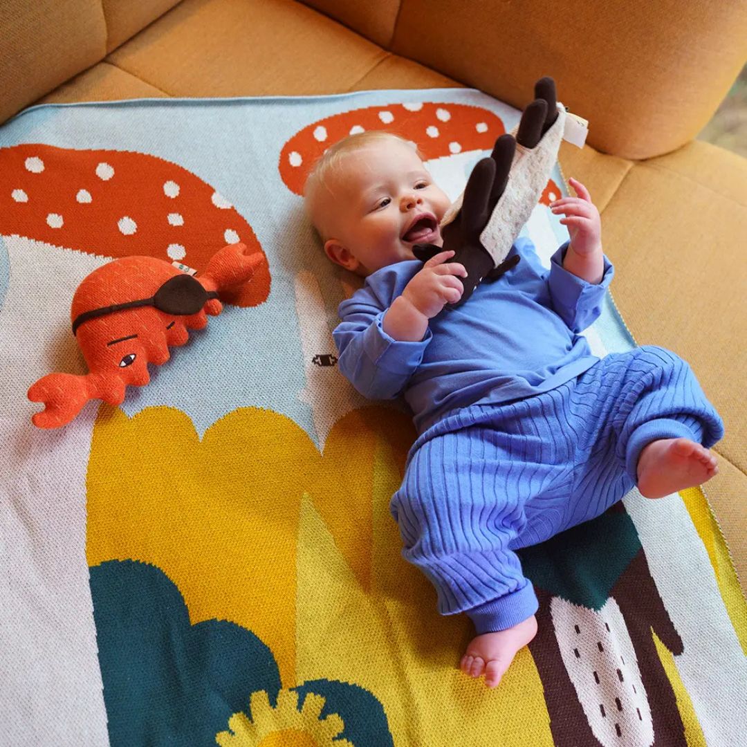 Trees & Creature Cotton Mini Blanket - Parkette.