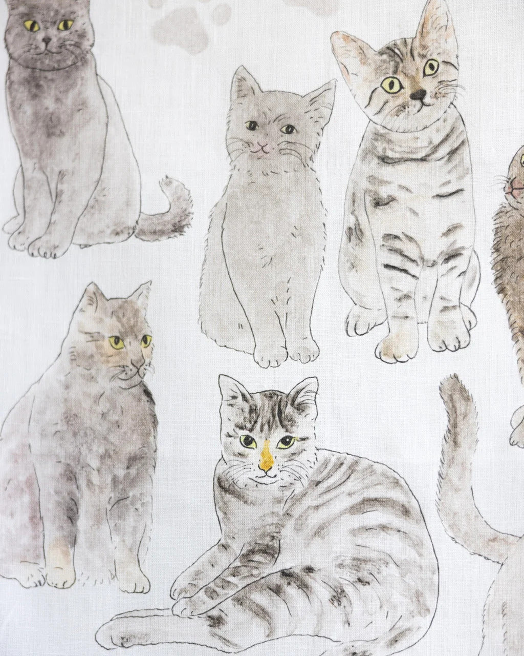 2026 Linen Calendar: Gray Cats