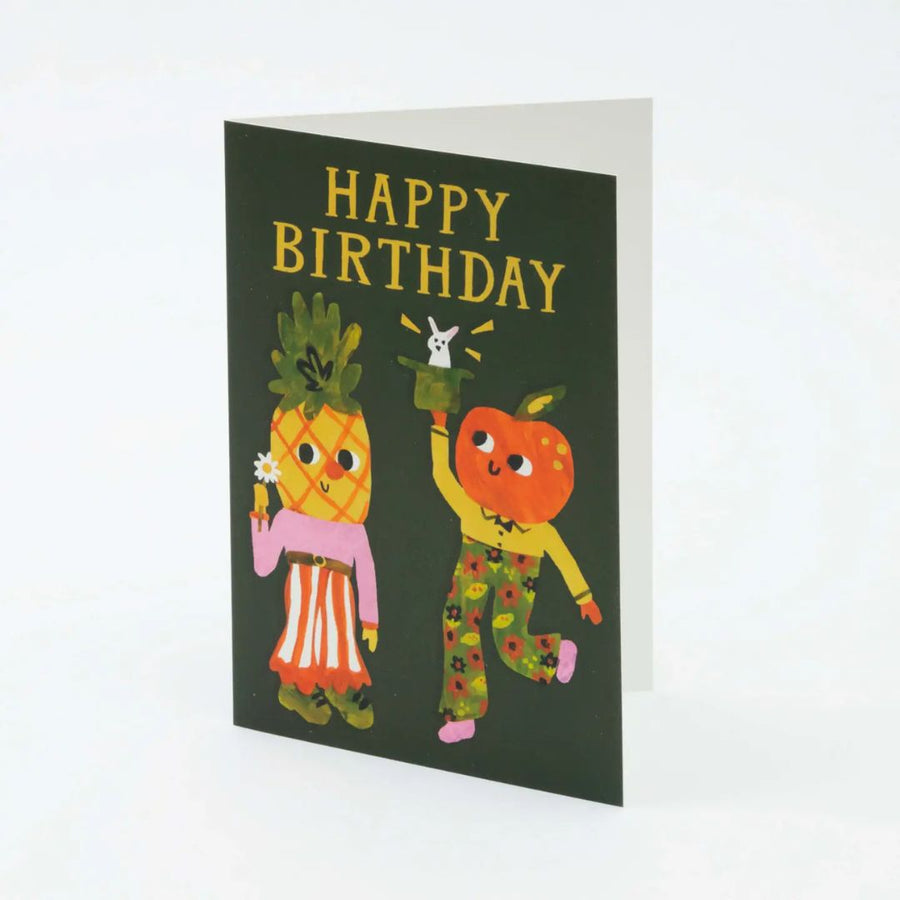 Happy Birthday Pineapple and Orange Card - Parkette.