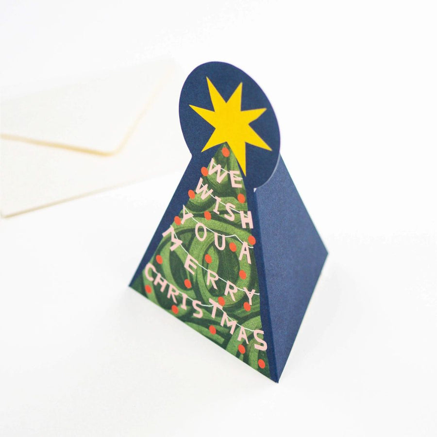 Merry Christmas Tree Fold-Out Card - Parkette.