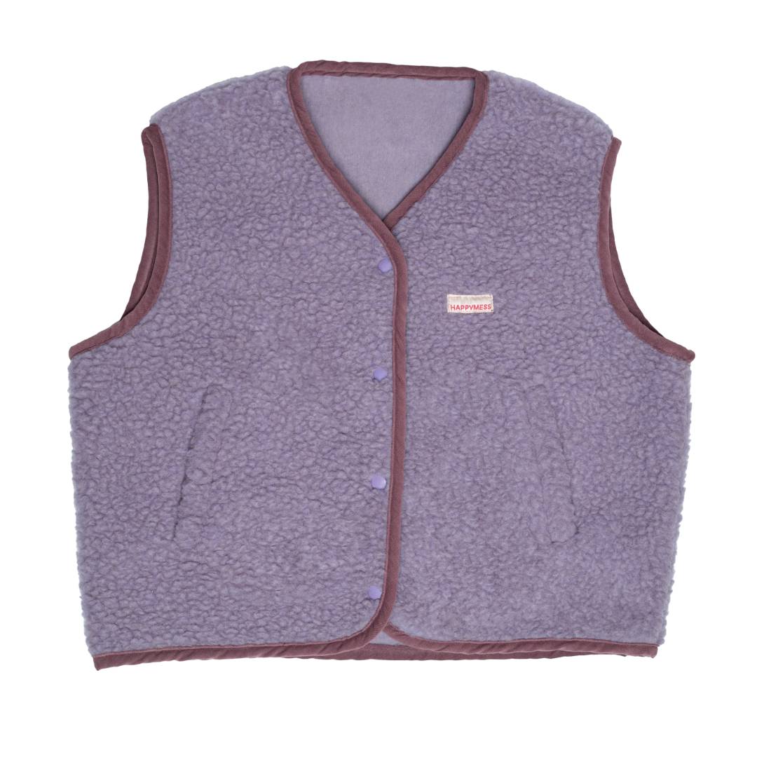 Adult Merino Wool Vest - Lilac Cloud