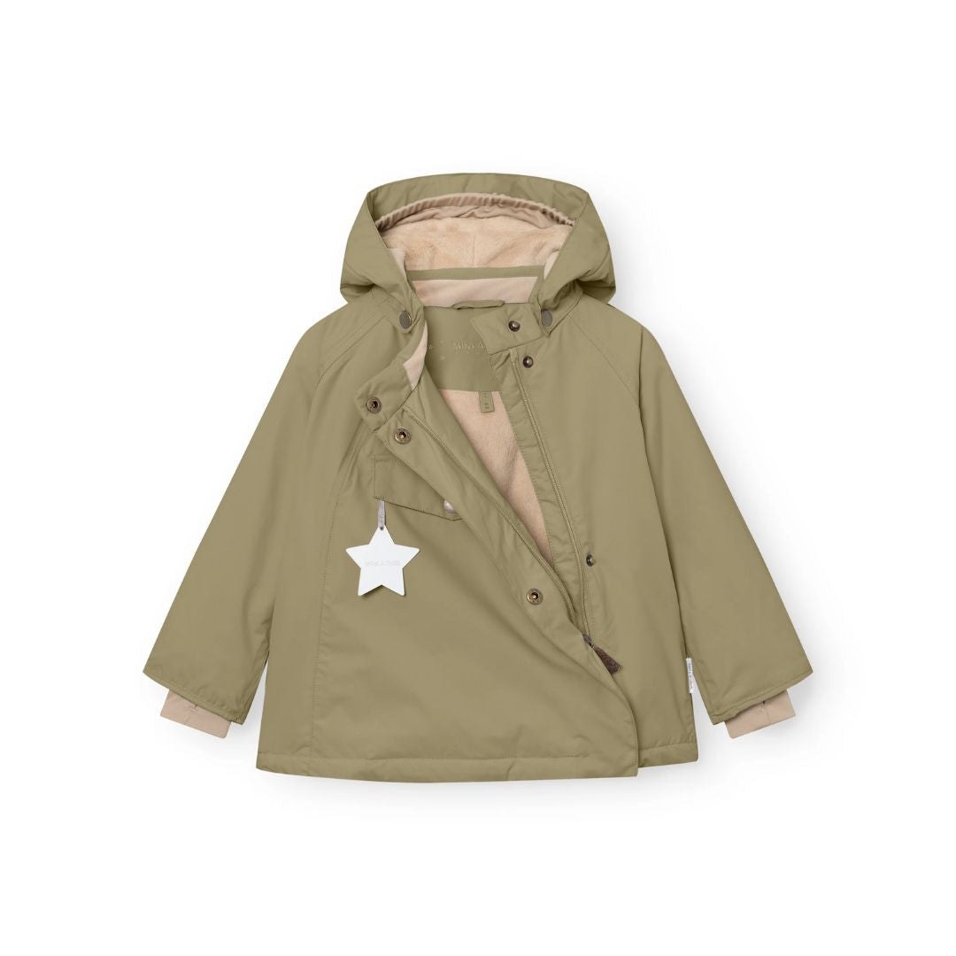 Matwang Fleece Lined Winter Jacket - Aloe Green - Parkette.