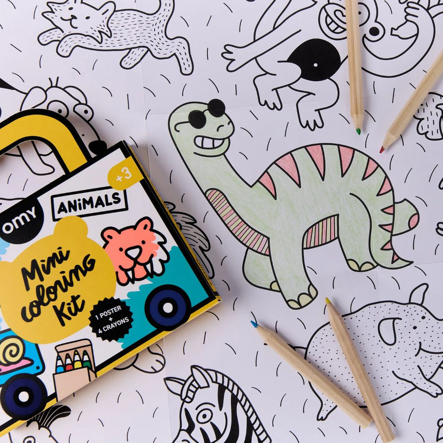 OMY Mini Pocket Colouring Kit - Animals