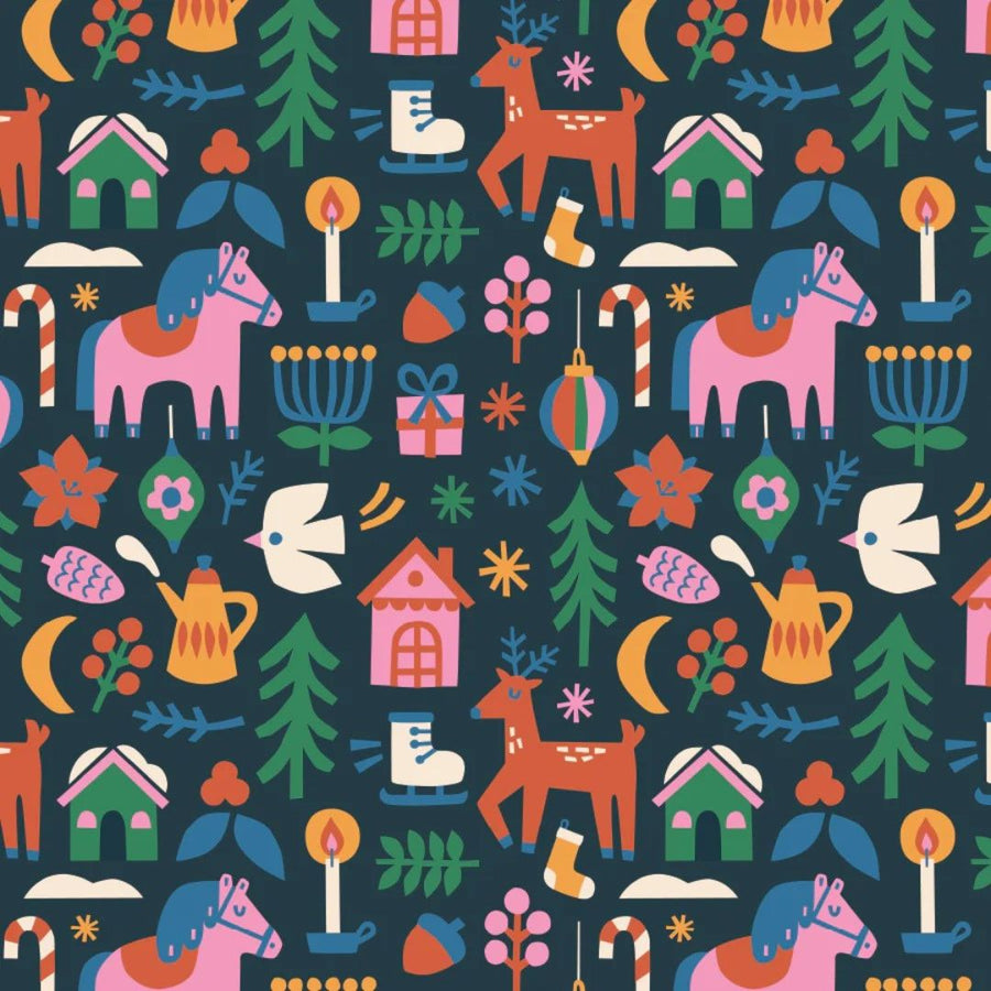 Folk Wrapping Paper – Set of 3 Sheets - Parkette.