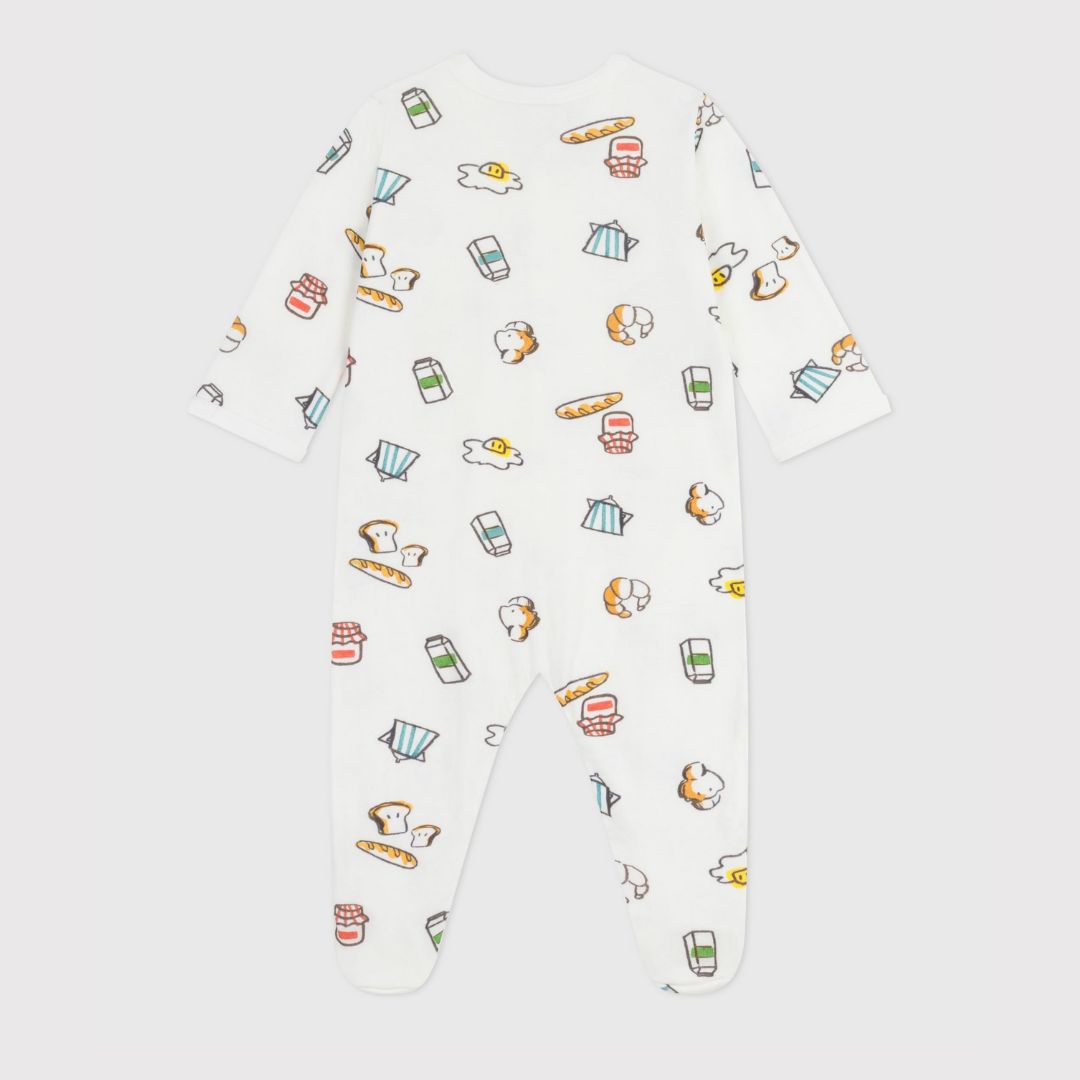Breakfast Cotton Baby Sleepsuit - Parkette.
