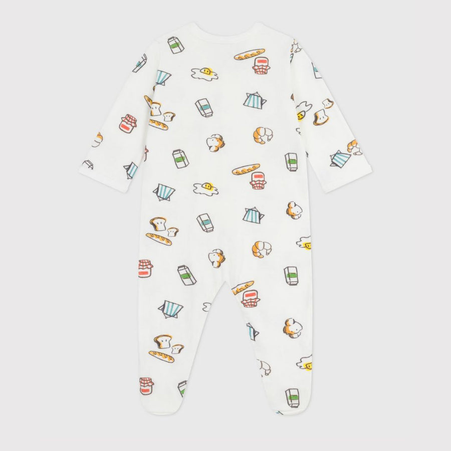 Breakfast Cotton Baby Sleepsuit - Parkette.