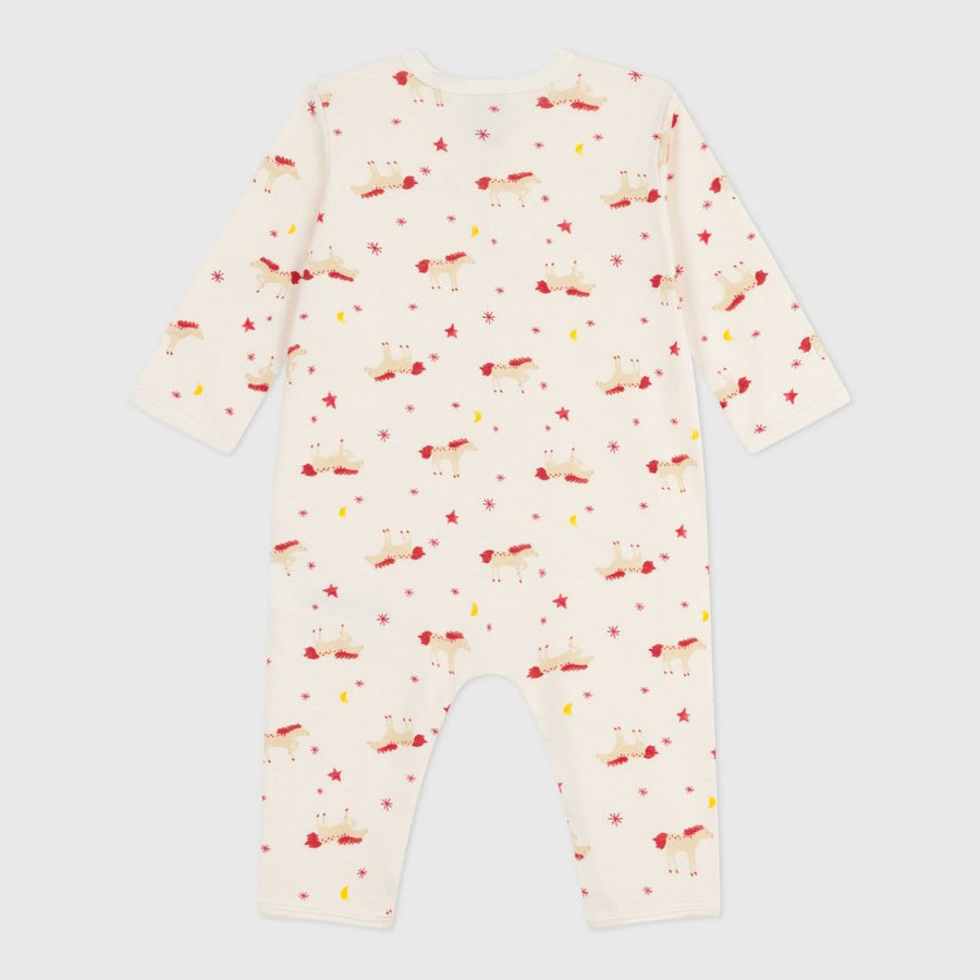 Footless Horses Cotton Baby Sleepsuit - Parkette.