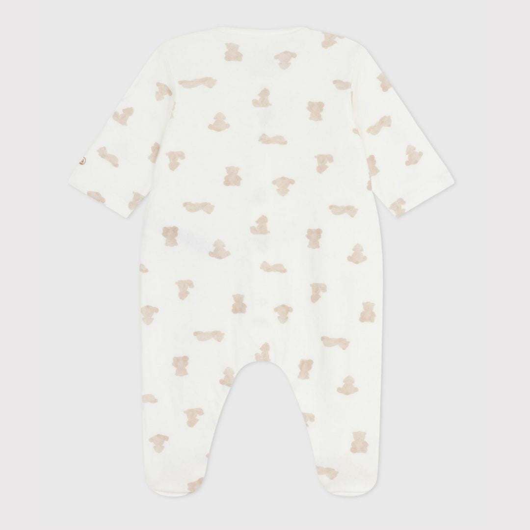 Teddy Bear Cotton Baby Sleepsuit - Parkette.