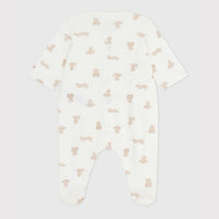 Teddy Bear Cotton Baby Sleepsuit - Parkette.