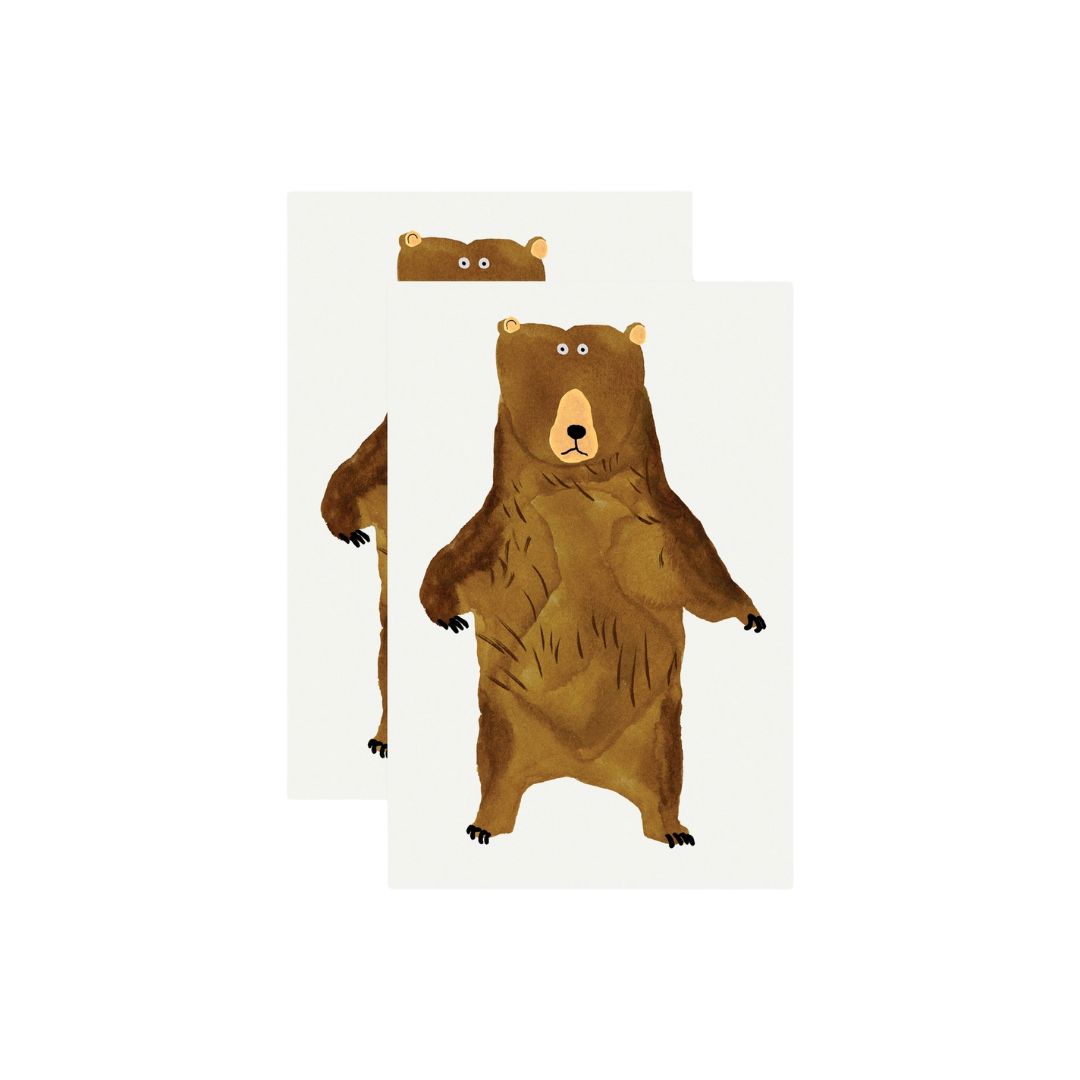 Bear Stare Tattoo Pair