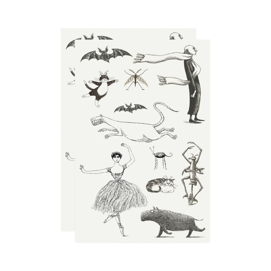 Gorey's Creatures & Figures Tattoo Sheets