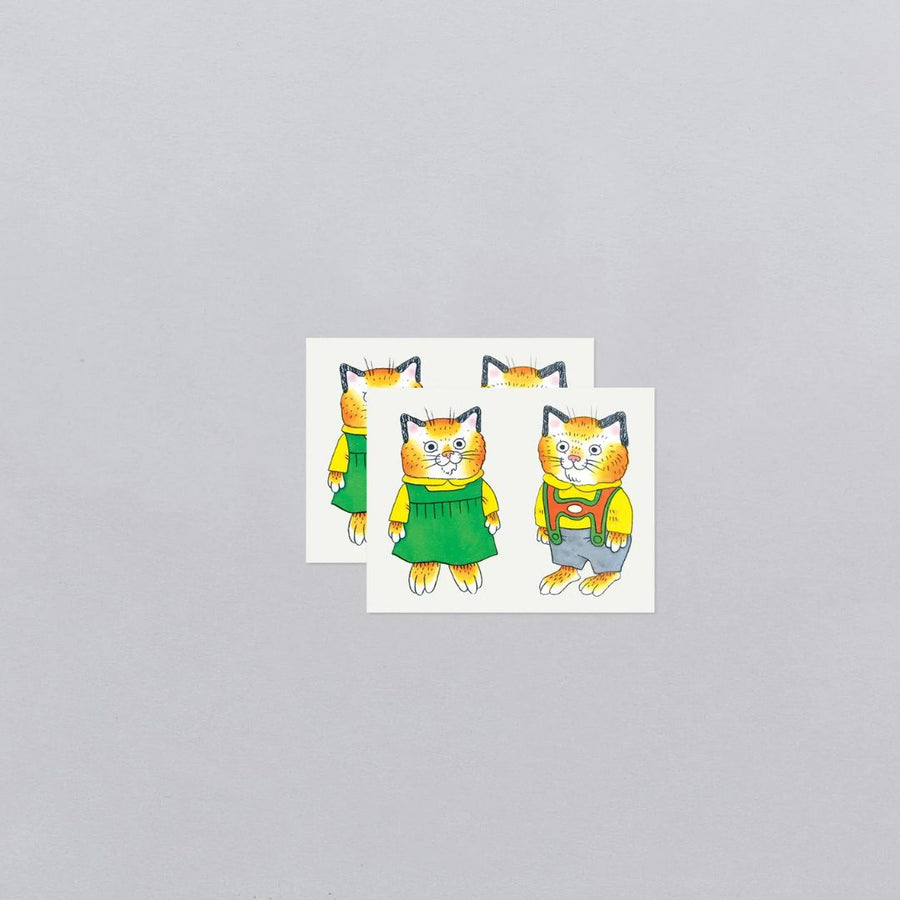 Huckle & Sally Cat Temporary Tattoo Pair - Parkette.