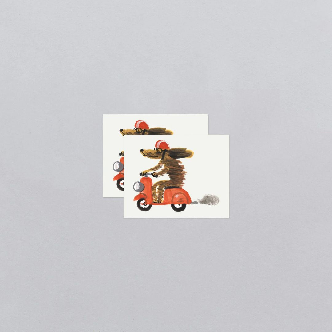 Moto Pup Temporary Tattoo Pair - Parkette.