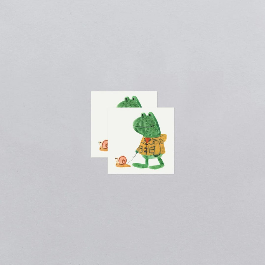 Frog & Snail Temporary Tattoo Pair - Parkette.