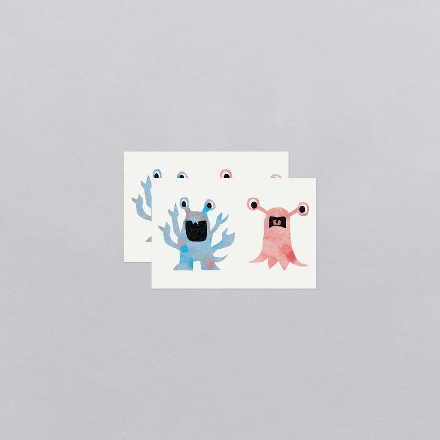 Glitter Monsters Temporary Tattoo Pair - Parkette.