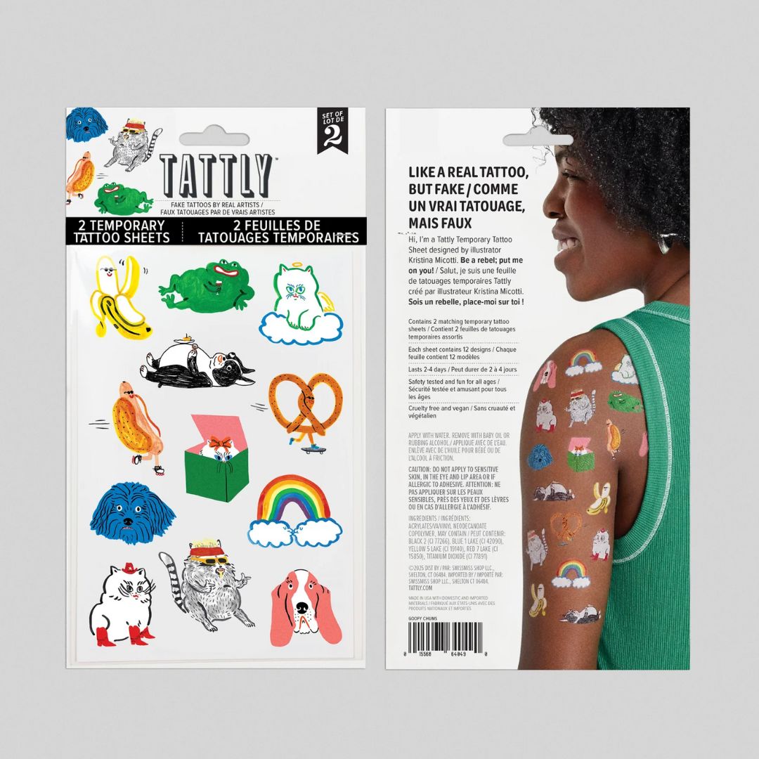 Goofy Chums Temporary Tattoo Sheet - Parkette.