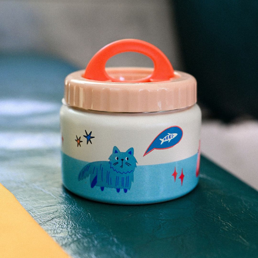 Meowtiful Cats Stainless Steel Thermal Food Jar (350 ml) - Parkette.